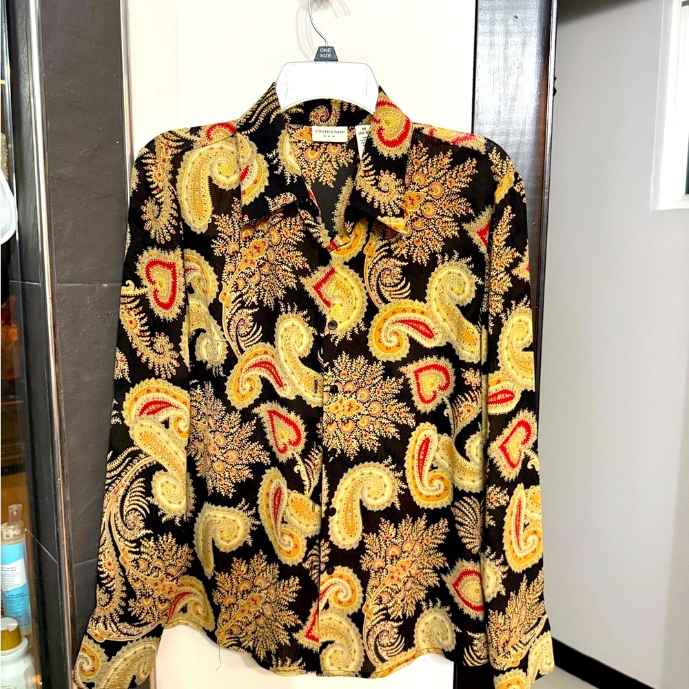 Paisley Pattern Long Sleeve Shirt - Picture 2 of 5